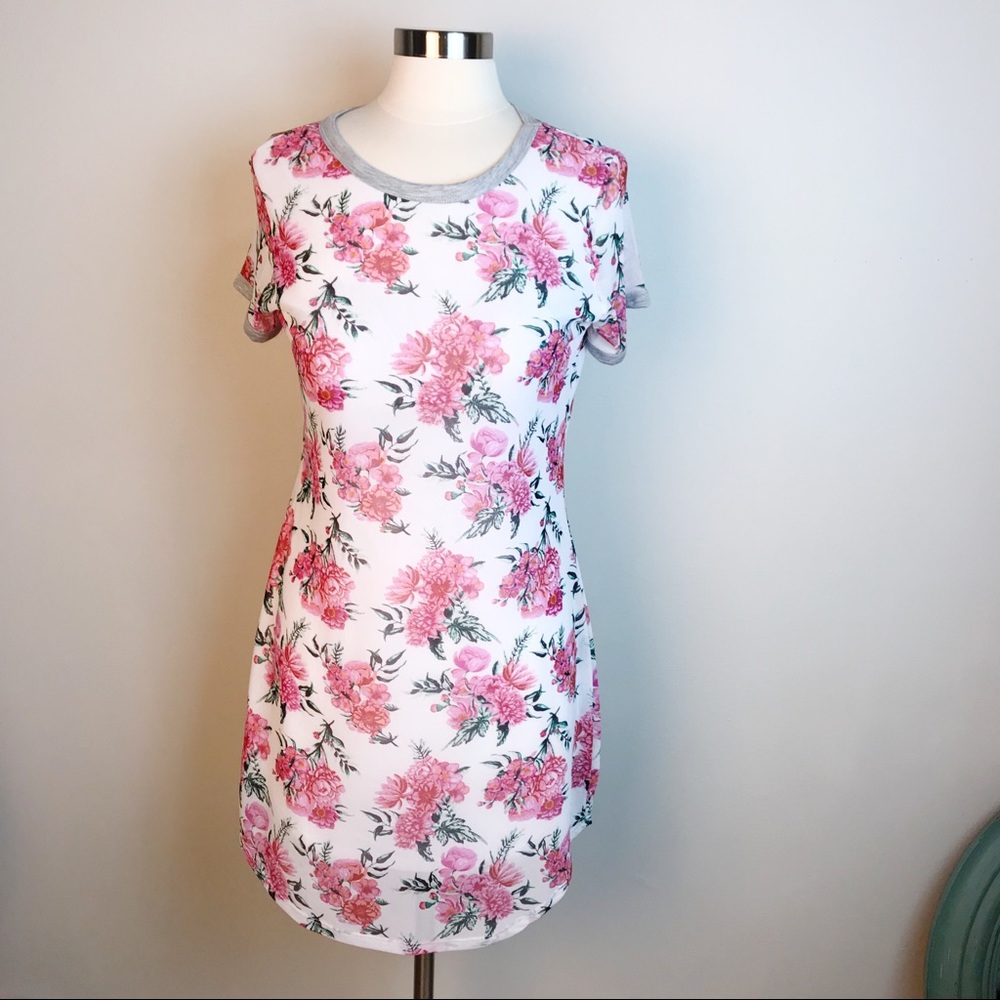 Cute floral tee shirt T-dress by No Comment NY.LA.
